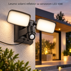 Leszno solarni reflektor sa senzorom LED 10W 800lm