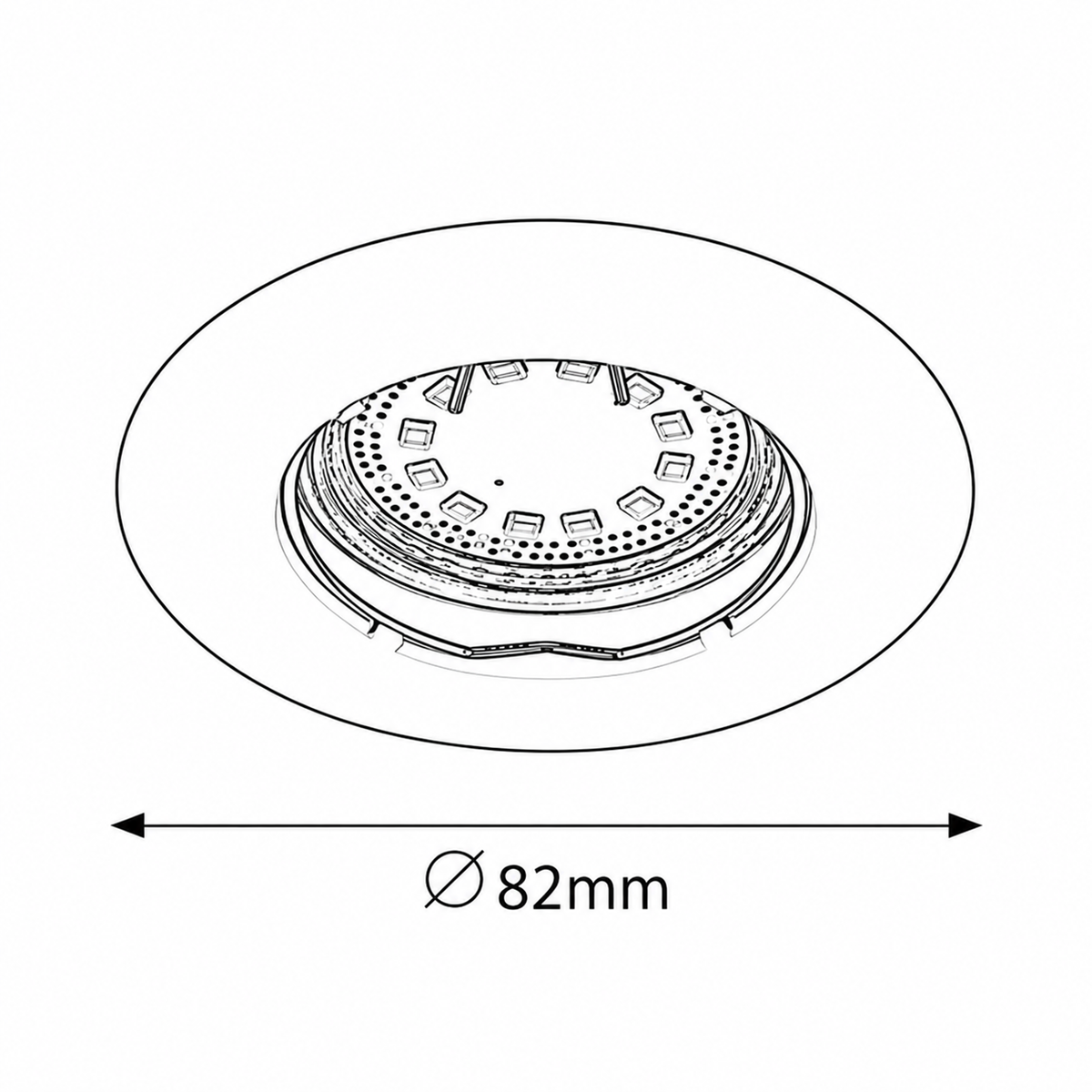 Lite LED ugradni spot GU10 3x3W 3000K bronza , set 3kom