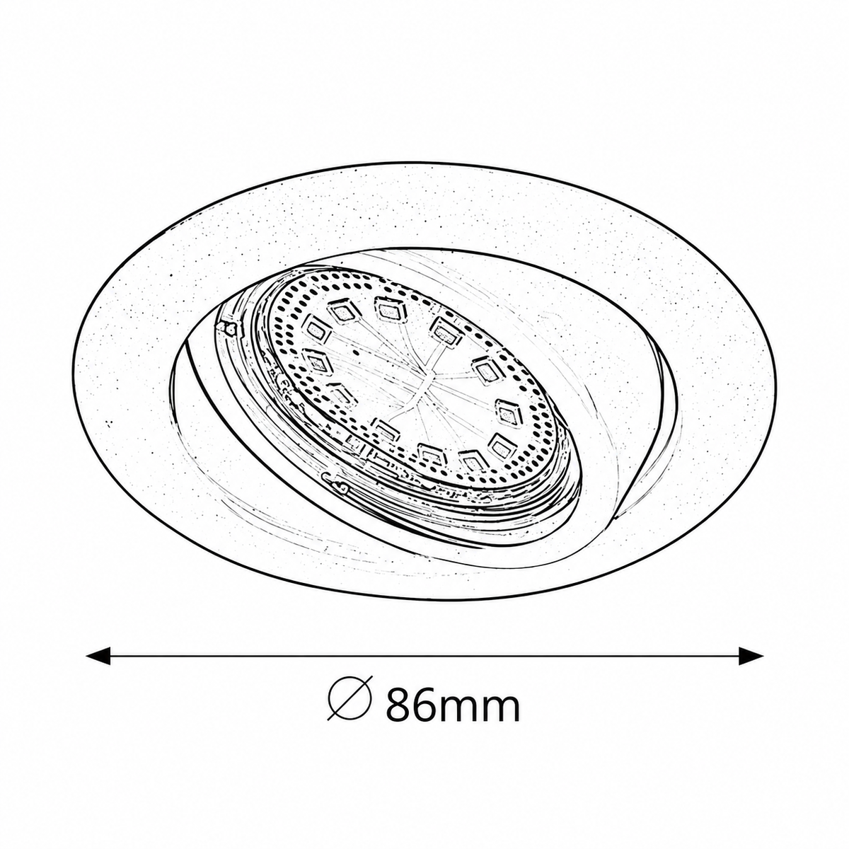 Lite LED ugradni spot GU10 3x3W bronza, set 3kom