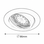 Lite LED ugradni spot GU10 3x3W hrom, set 3kom
