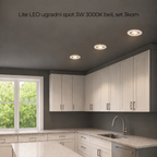 Lite LED ugradni spot GU10 3x3W 3000K beli, set 3kom