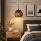 Manorca Visilica E27 1x40W crno/zlatno
