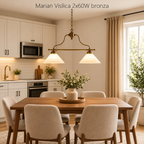 Marian Visilica E27 2x60W bronza