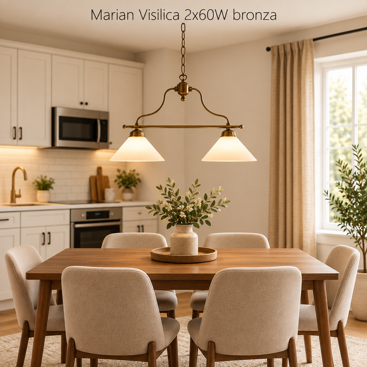 Marian Visilica E27 2x60W bronza
