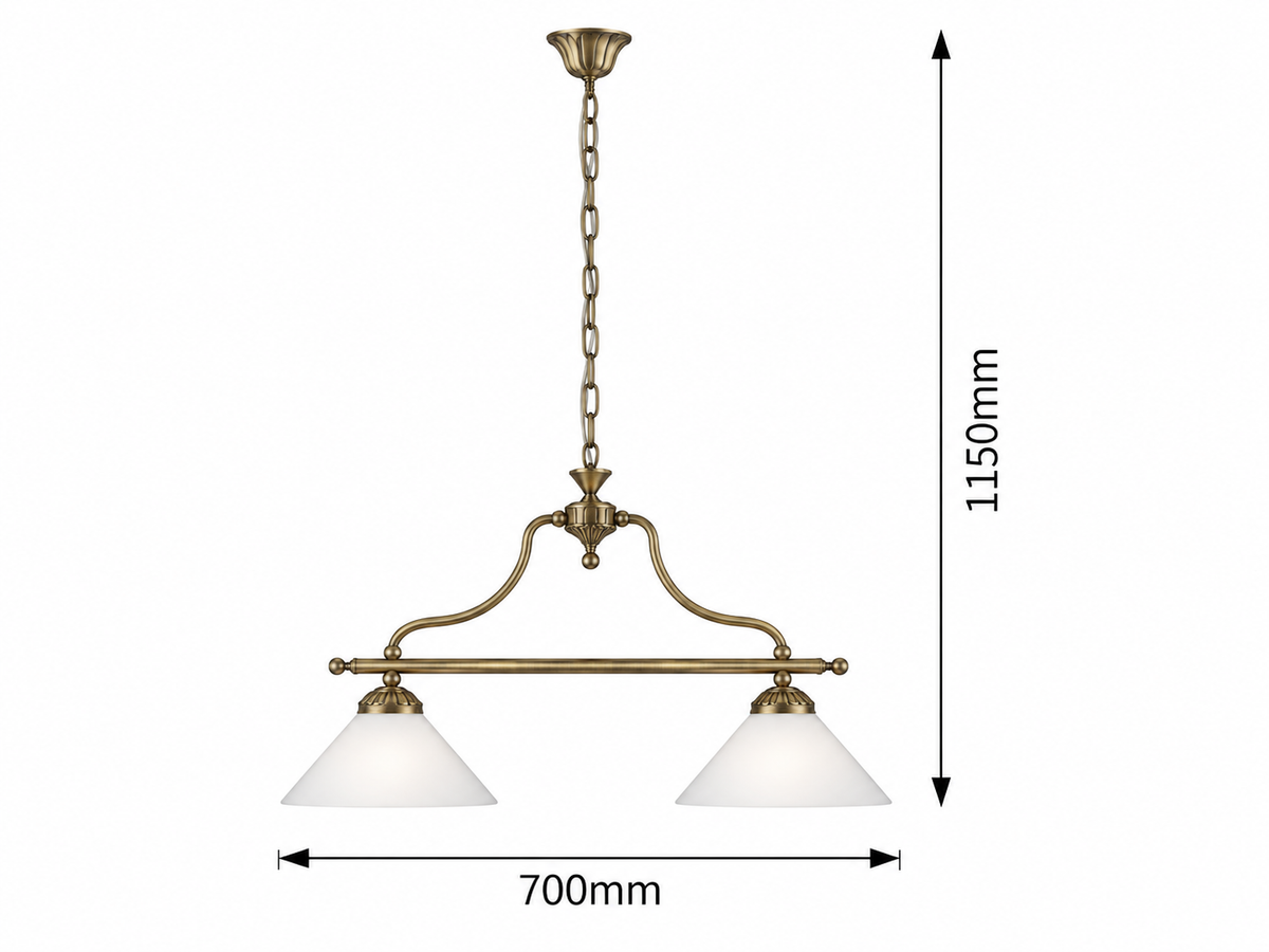 Marian Visilica E27 2x60W bronza