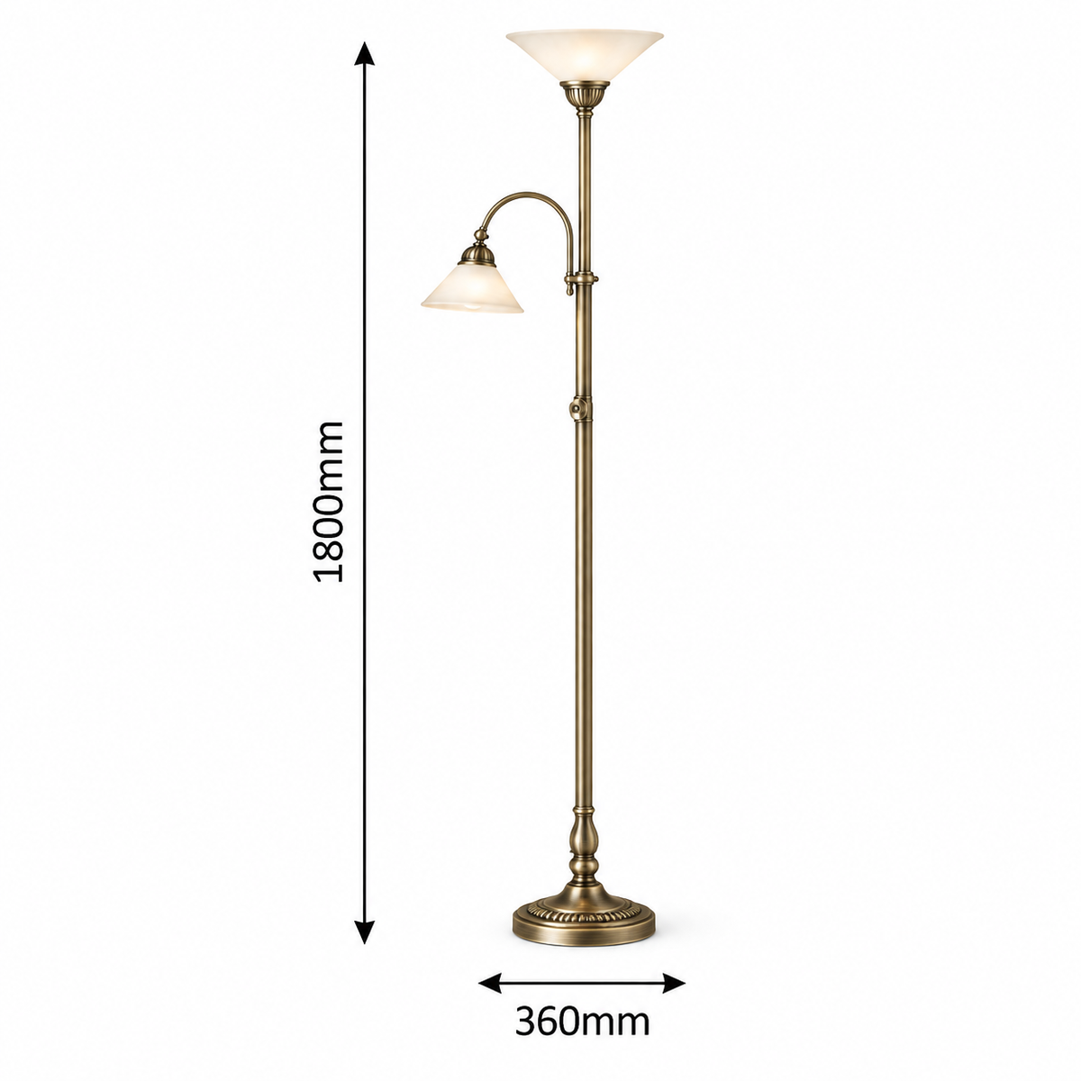 Marian podna lampa sa čitačem E27 2x60W bronza