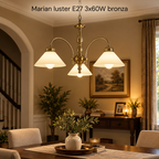Marian luster E27 3x60W bronza