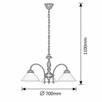 Marian luster E27 3x60W bronza