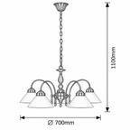 Marian luster E27 5x60W bronza