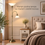Marian podna lampa sa čitačem E27 2x60W bronza