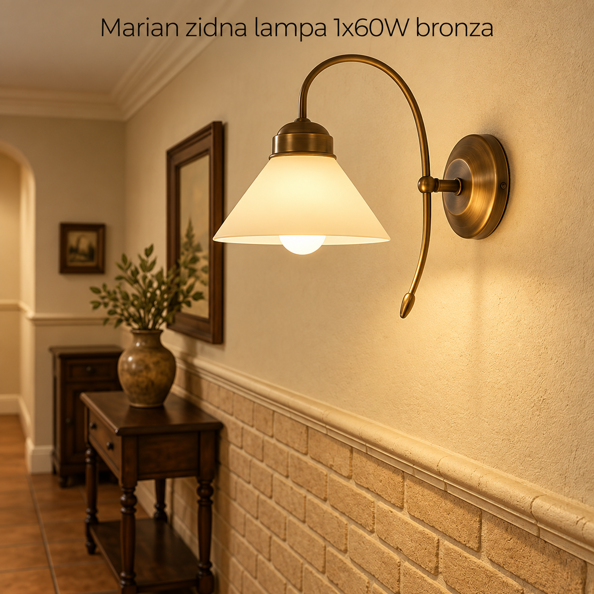 Marian zidna lampa E27 1x60W bronza