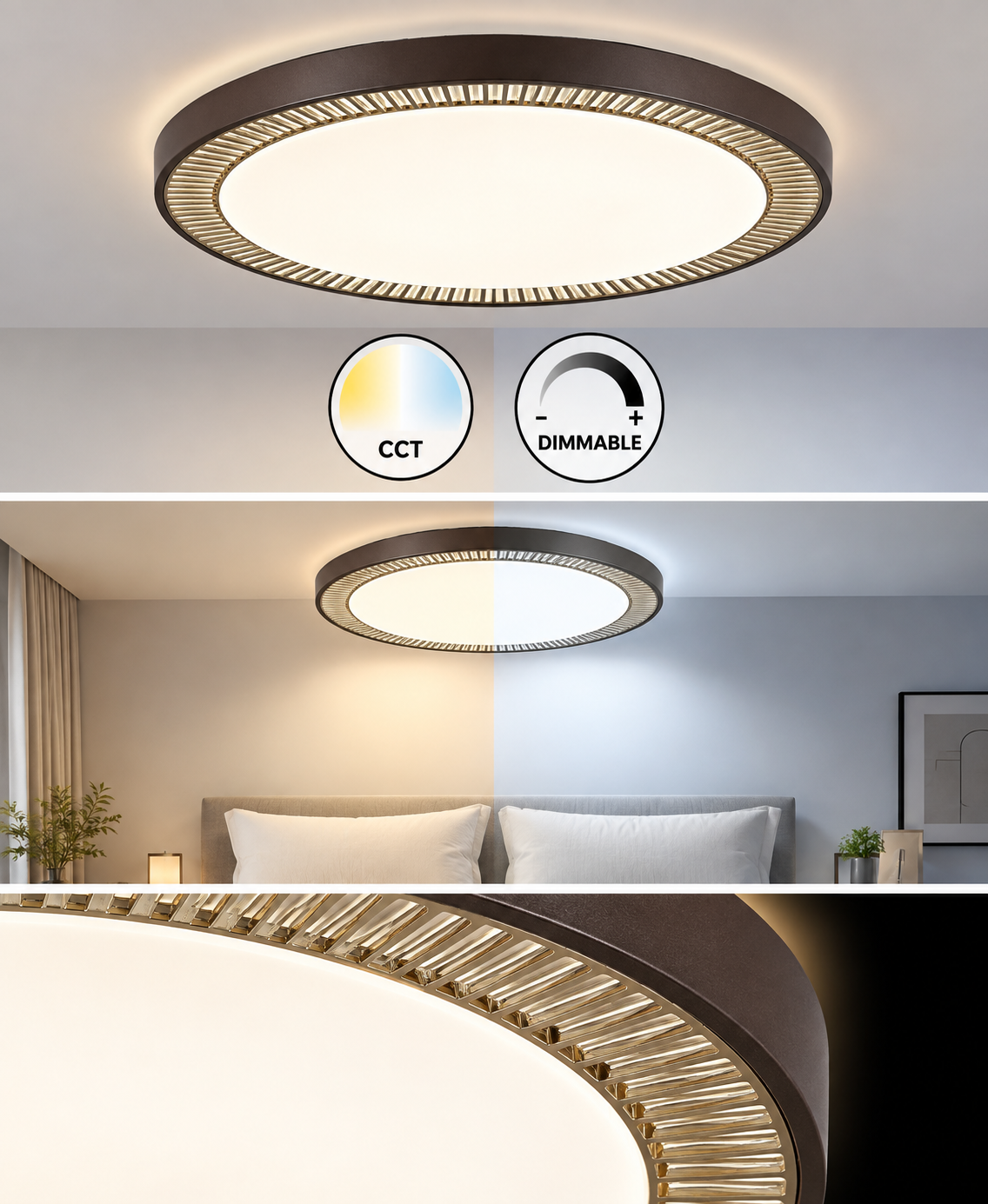 Matea plafonjera LED 40W braon D50cm