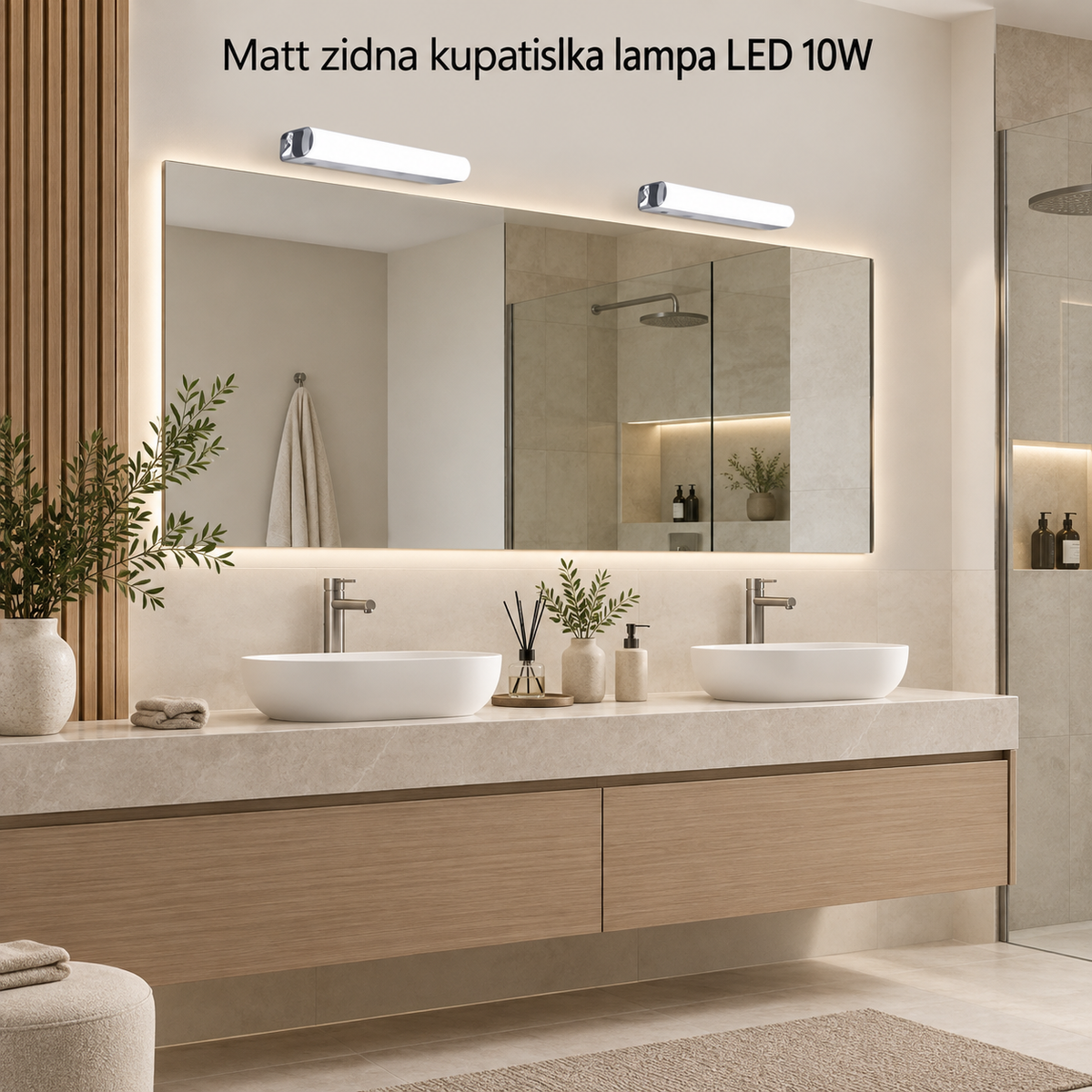 Matt zidna kupatislka lampa LED 10W(960lm 4000K)