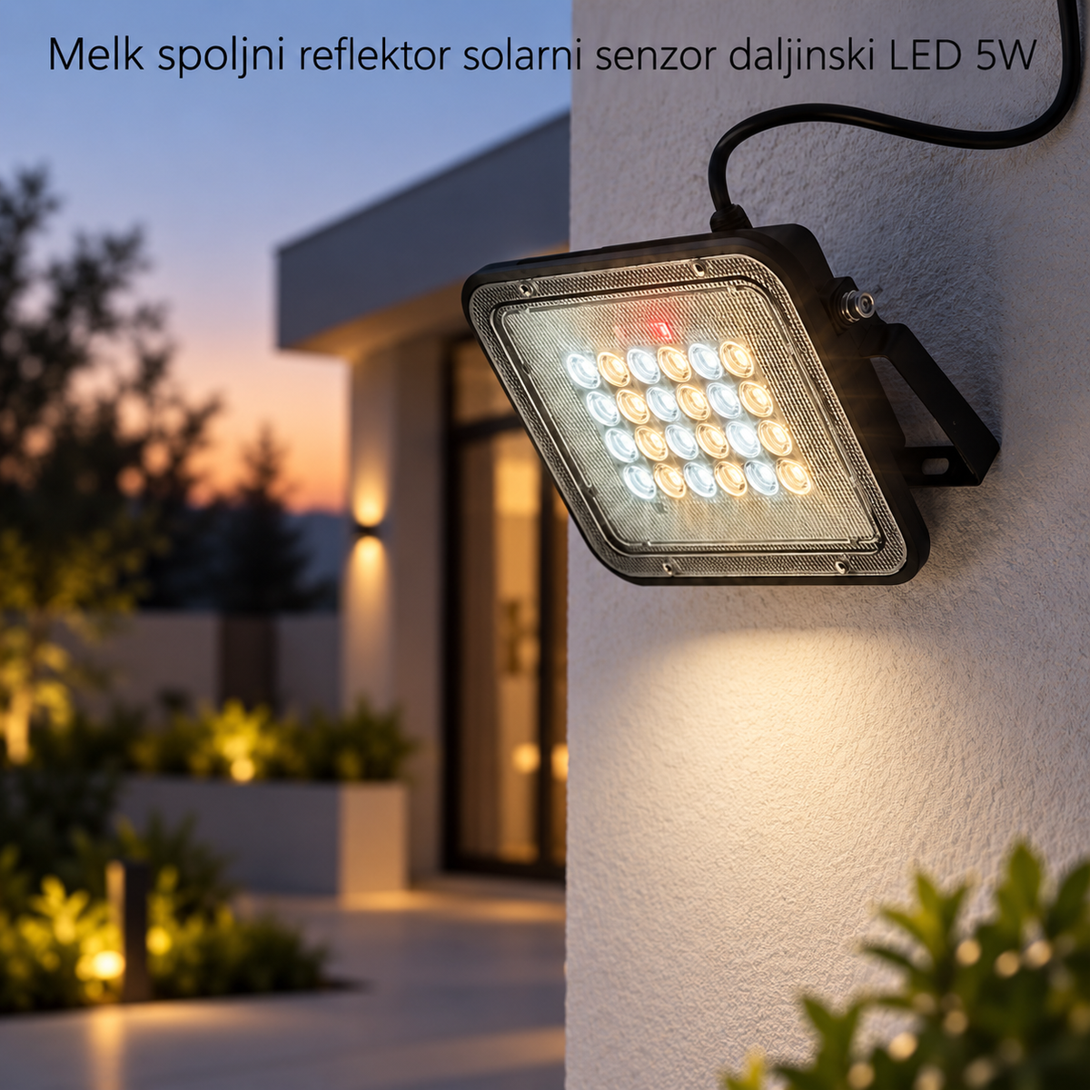 Melk spoljni reflektor solarni senzor daljinski  LED 5W
