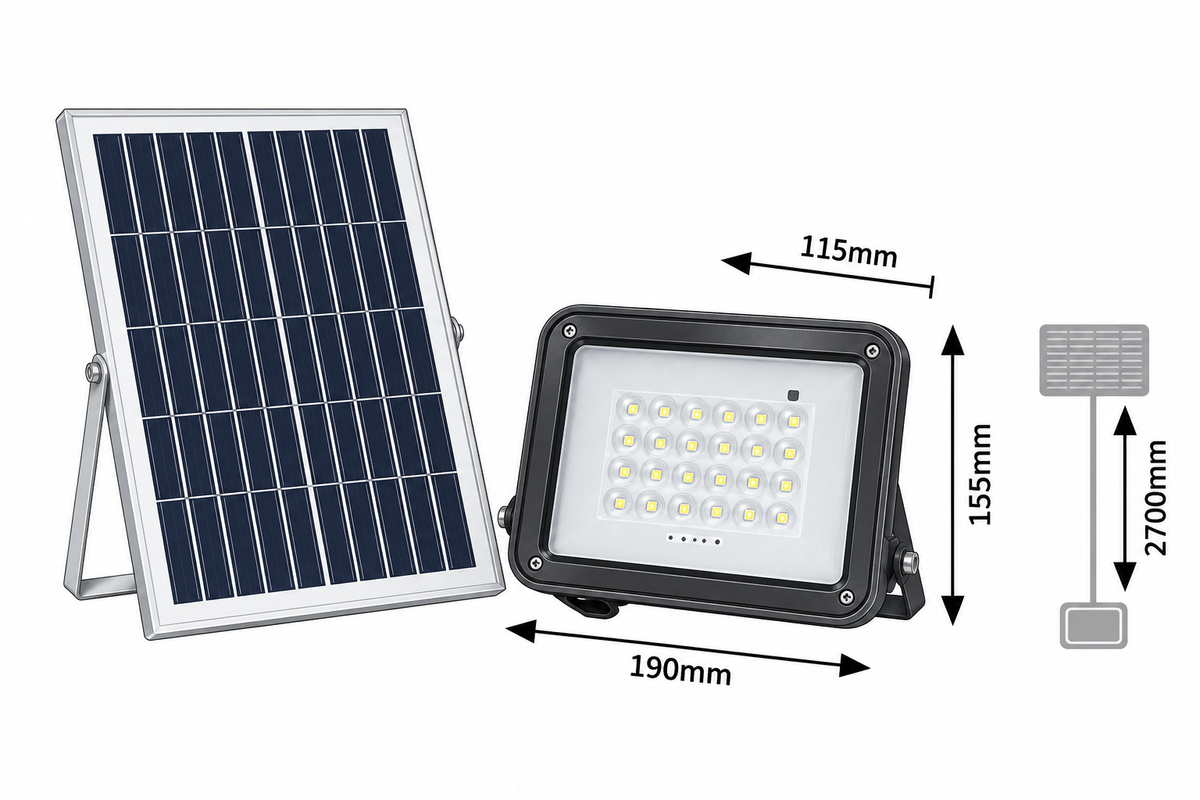 Melk spoljni reflektor solarni senzor daljinski  LED 5W
