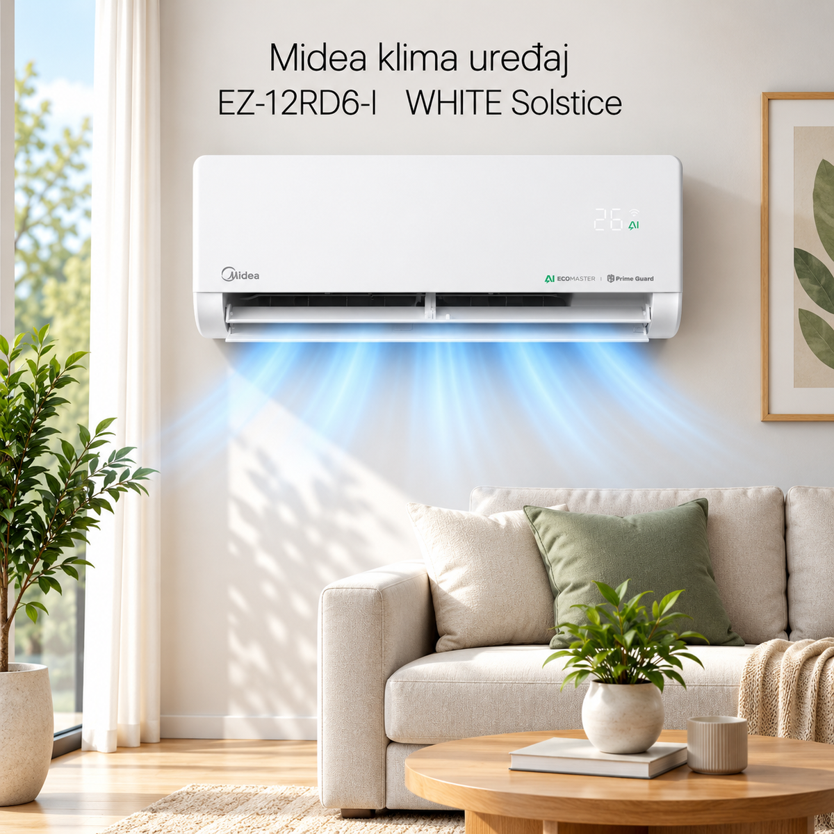 Midea klima uređaj EZ-12RD6-I   WHITE Solstice
