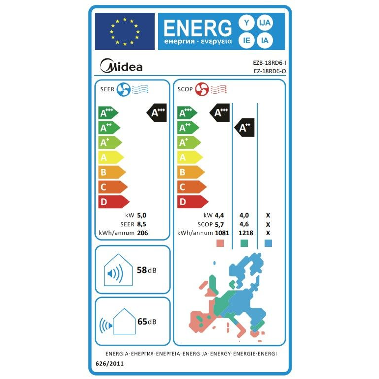 Midea klima uređaj EZB-18RD6-I  BLACK Solstice