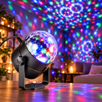 Mini RGB disko kugla 80mm, USB, do 100m2 DL80R