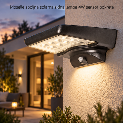 Moselle spoljna solarna zidna lampa 4W senzor pokreta