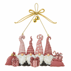 Novogodisnji drveni ukras roze  17*14cm  546677