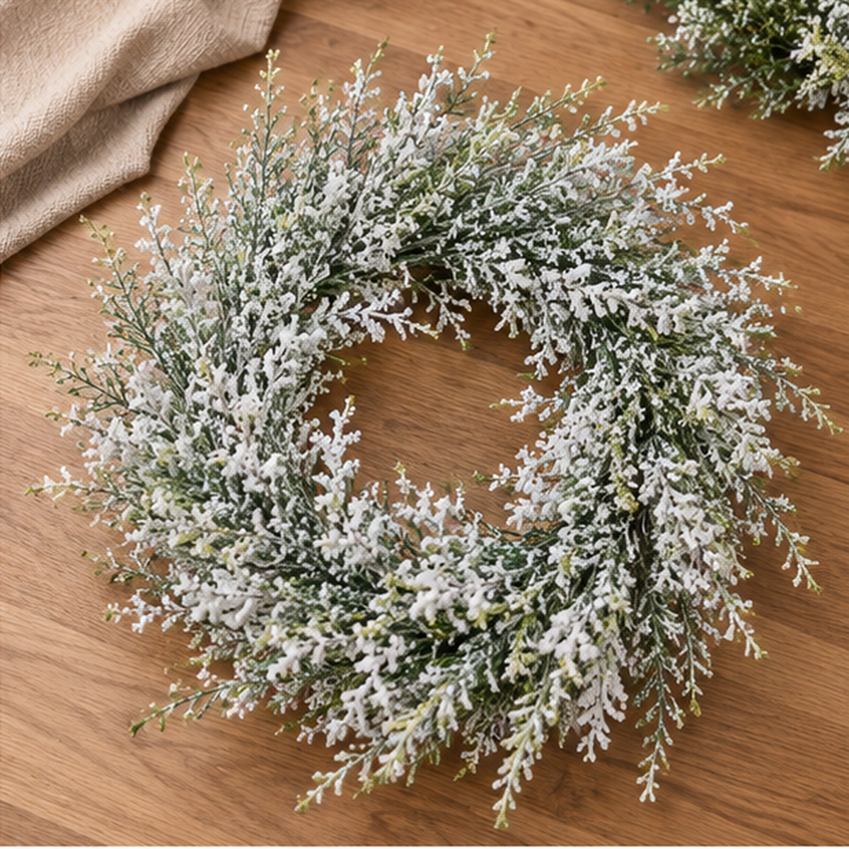 Novogodišnji venac snežna tuja  35CM 583501