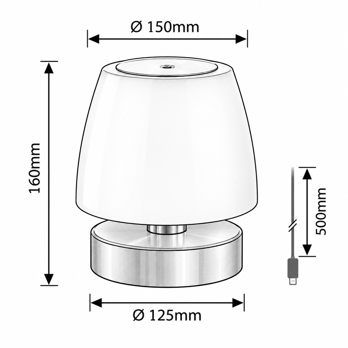 Odera spoljna stona led lampa  USB punjiva baterija