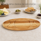 Ovalna daska za serviranje -Bukva-