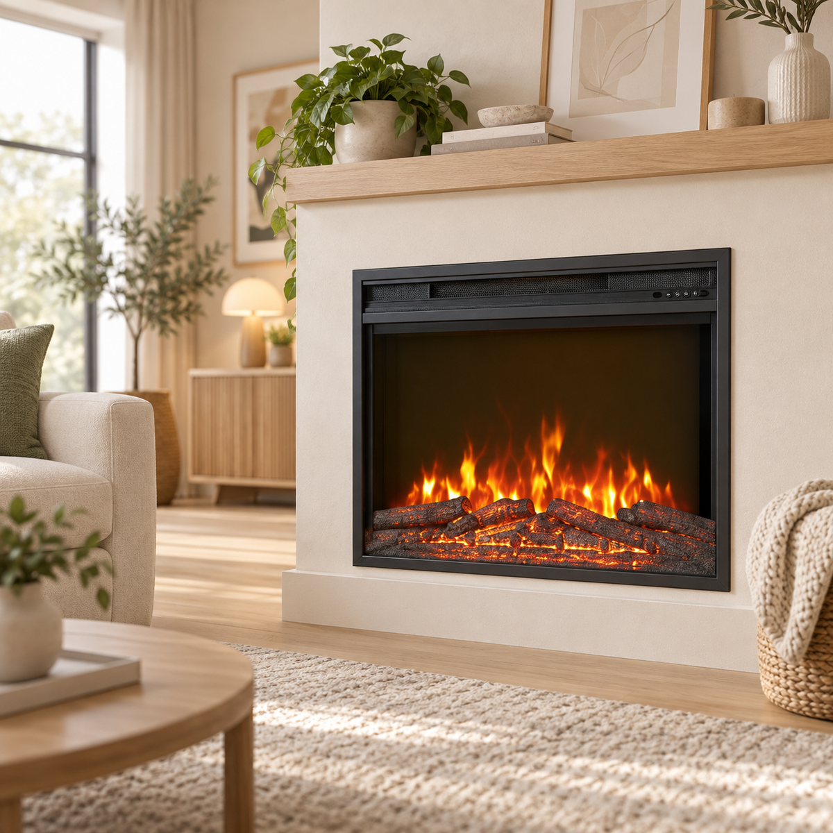 PROSTO električni ugradni kamin 26" 2000W 3 boje EK26U3L