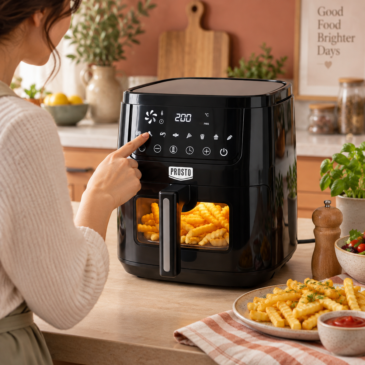 PROSTO friteza na vruć vazduh - air fryer, 6.5l, 1600W AF6516DP