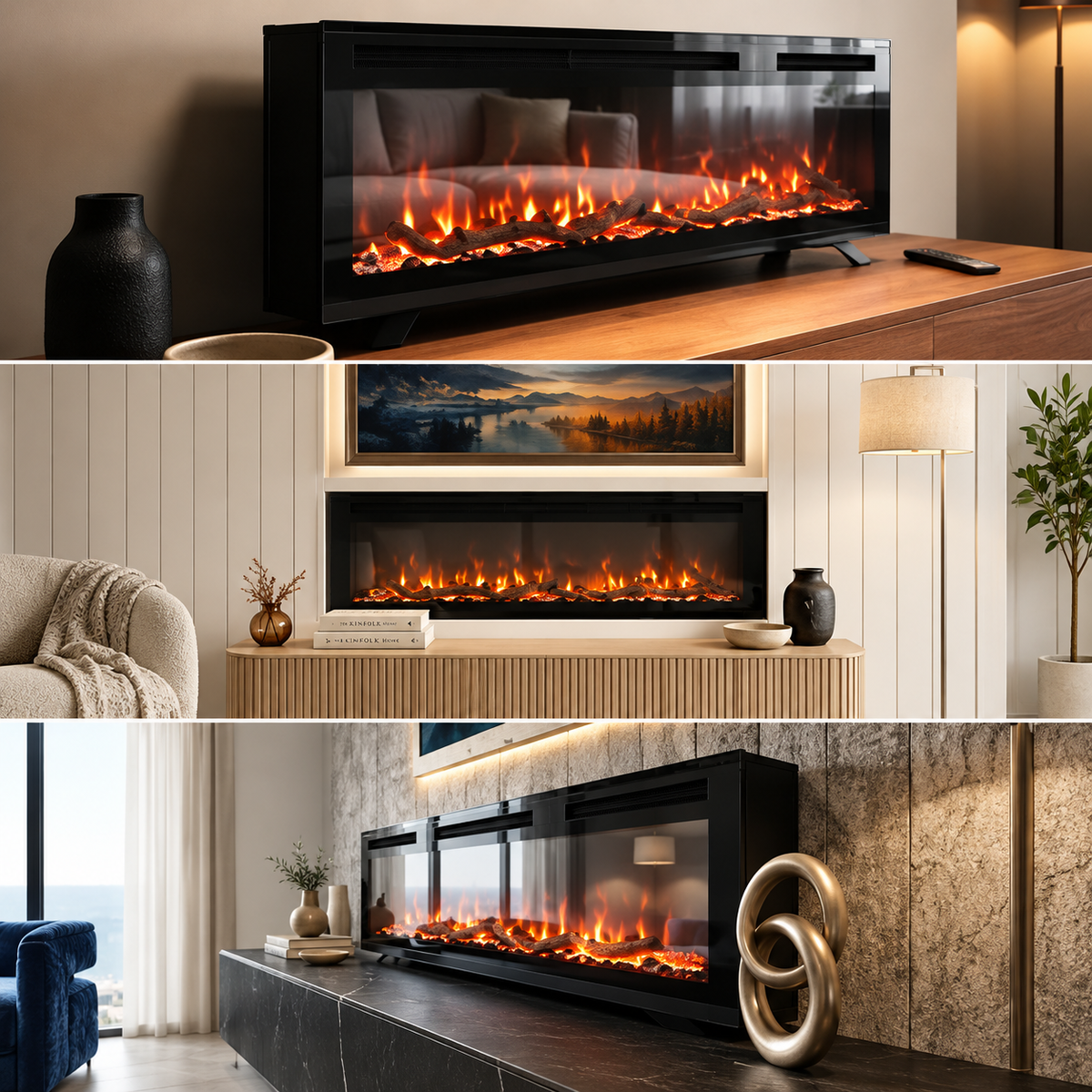 PROSTO smart el. 50" 3u1 multikolor s. kamin 1800W EK50G15/WF