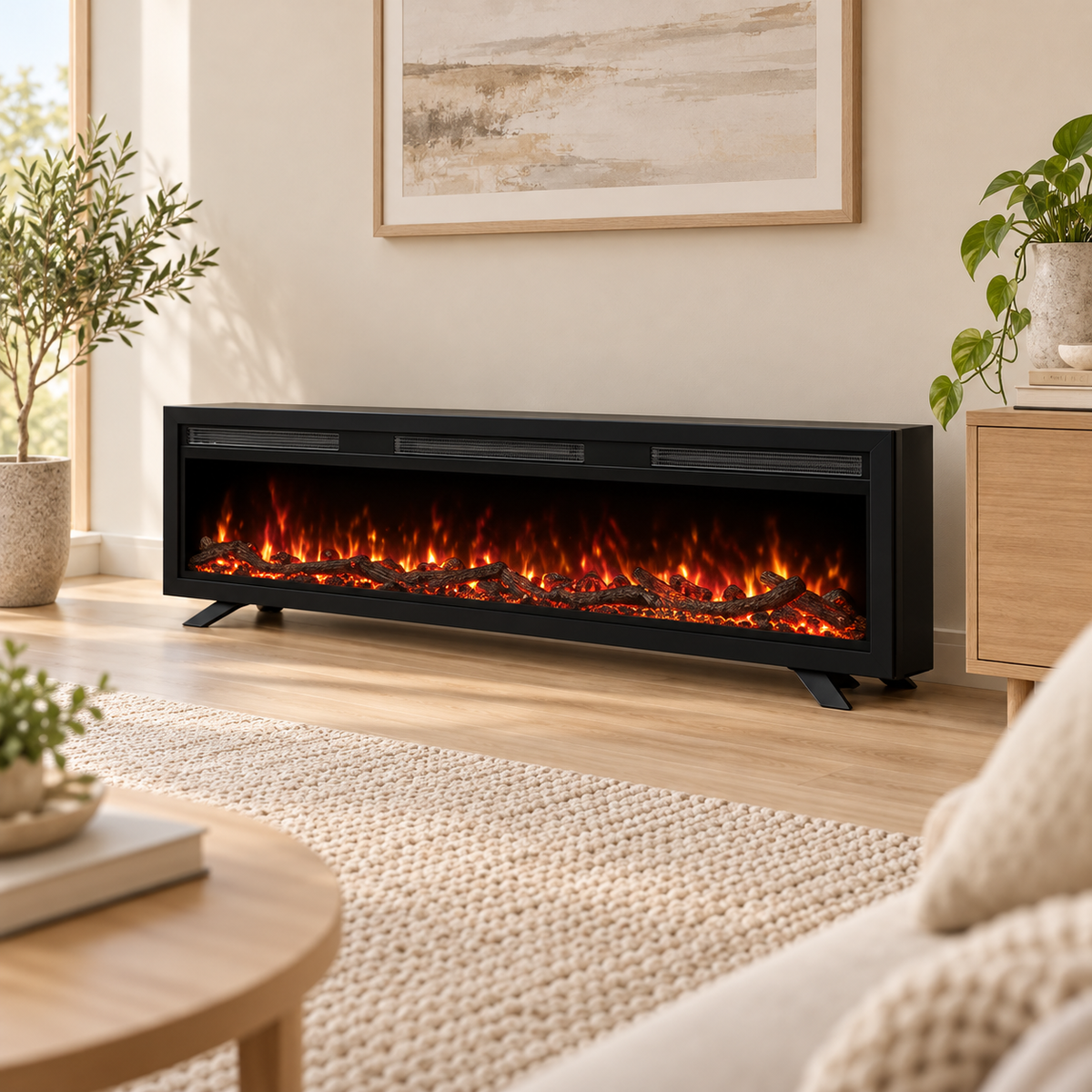 PROSTO smart el. 60" 3u1 multikolor s. kamin 1800W EK60G15/WF
