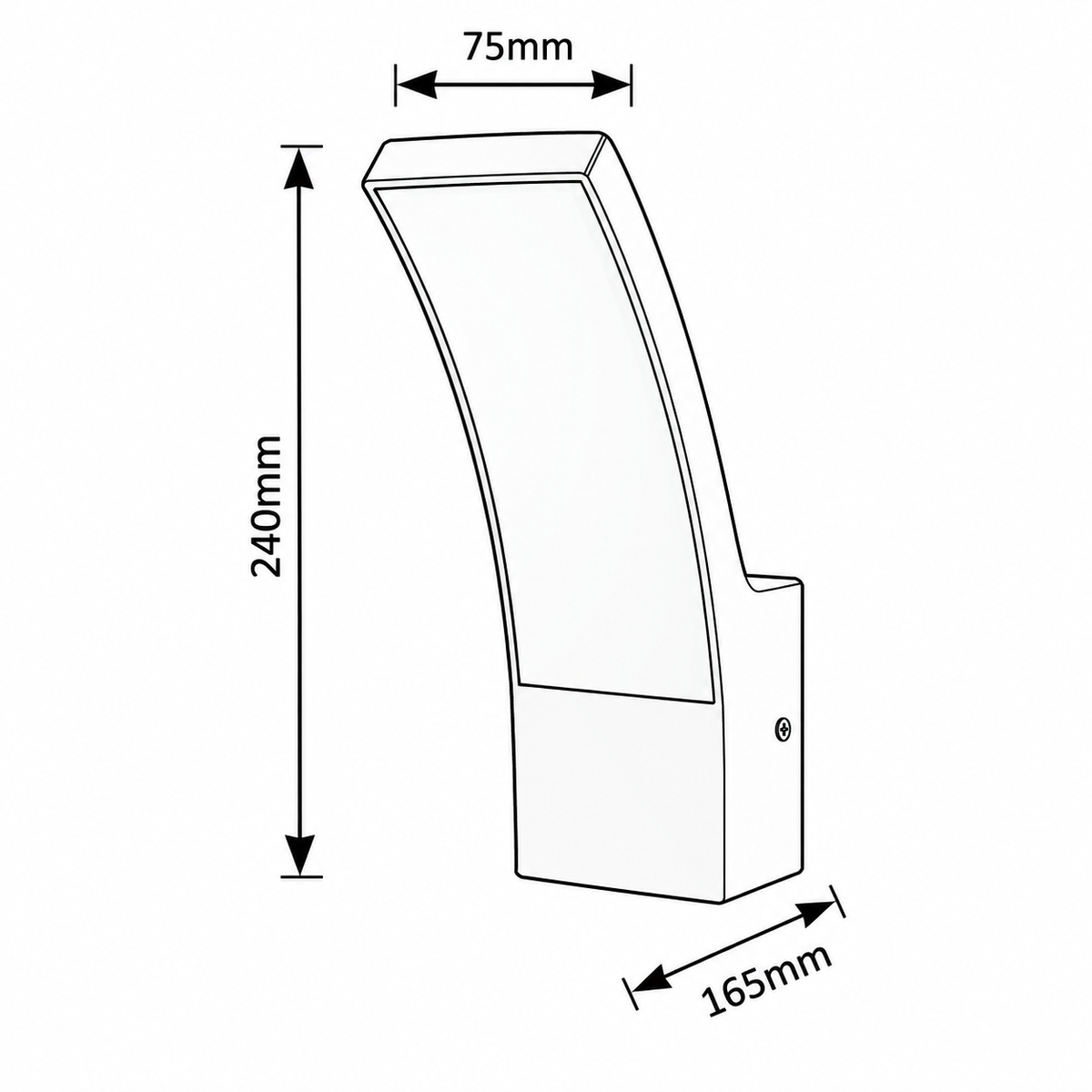 Palanga Spoljna zidna LED lampa 12W