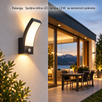 Palanga Spoljna zidna LED lampa 12W sa senzorom pokreta