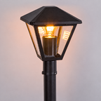 Paravento spoljna podna lampa crna aluminijumska E27 40W