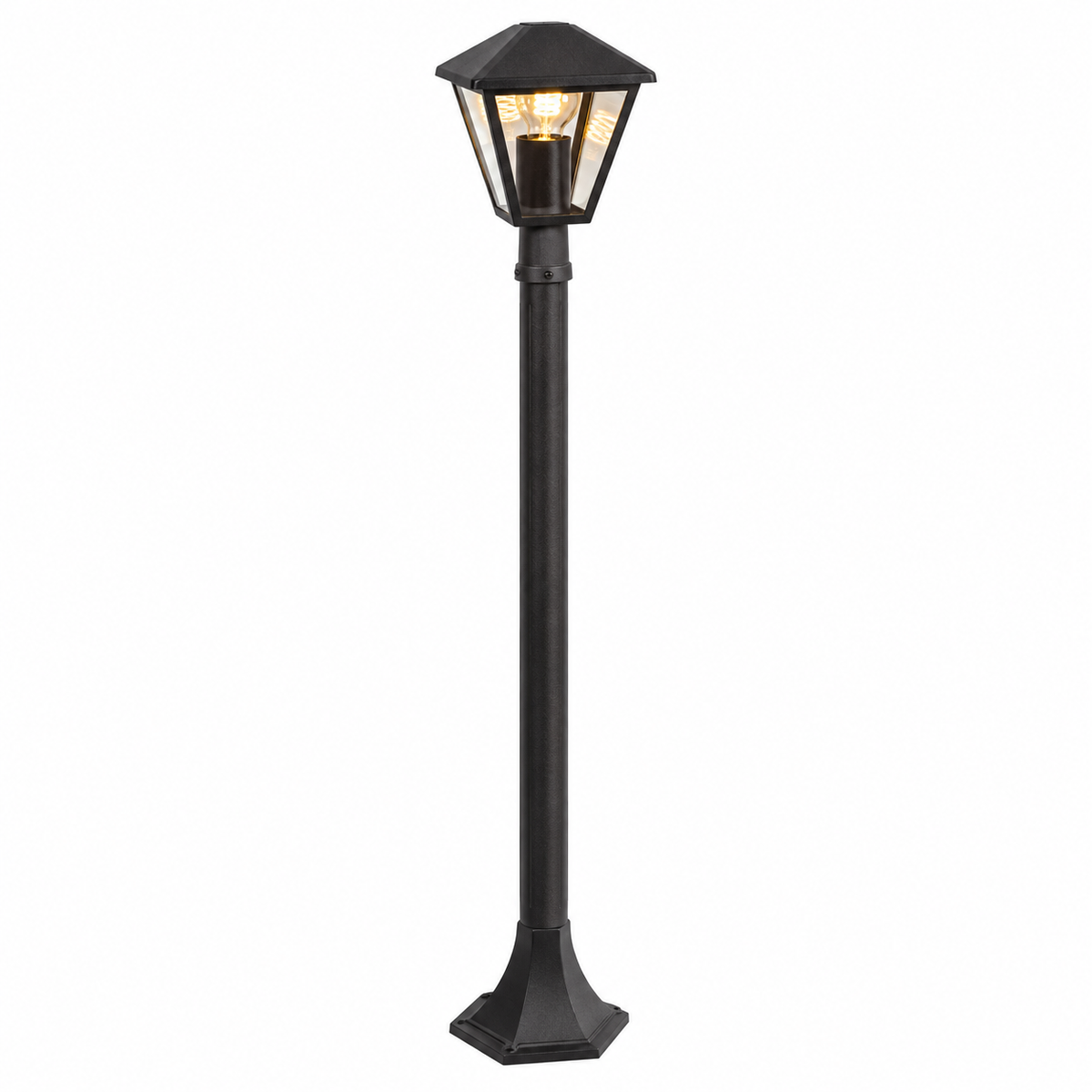Paravento spoljna podna lampa crna aluminijumska E27 40W