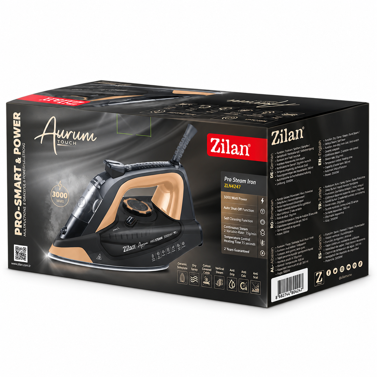 Pegla na paru, 3000W, Aurum Touch - Pro Steam Iron ZLN4247
