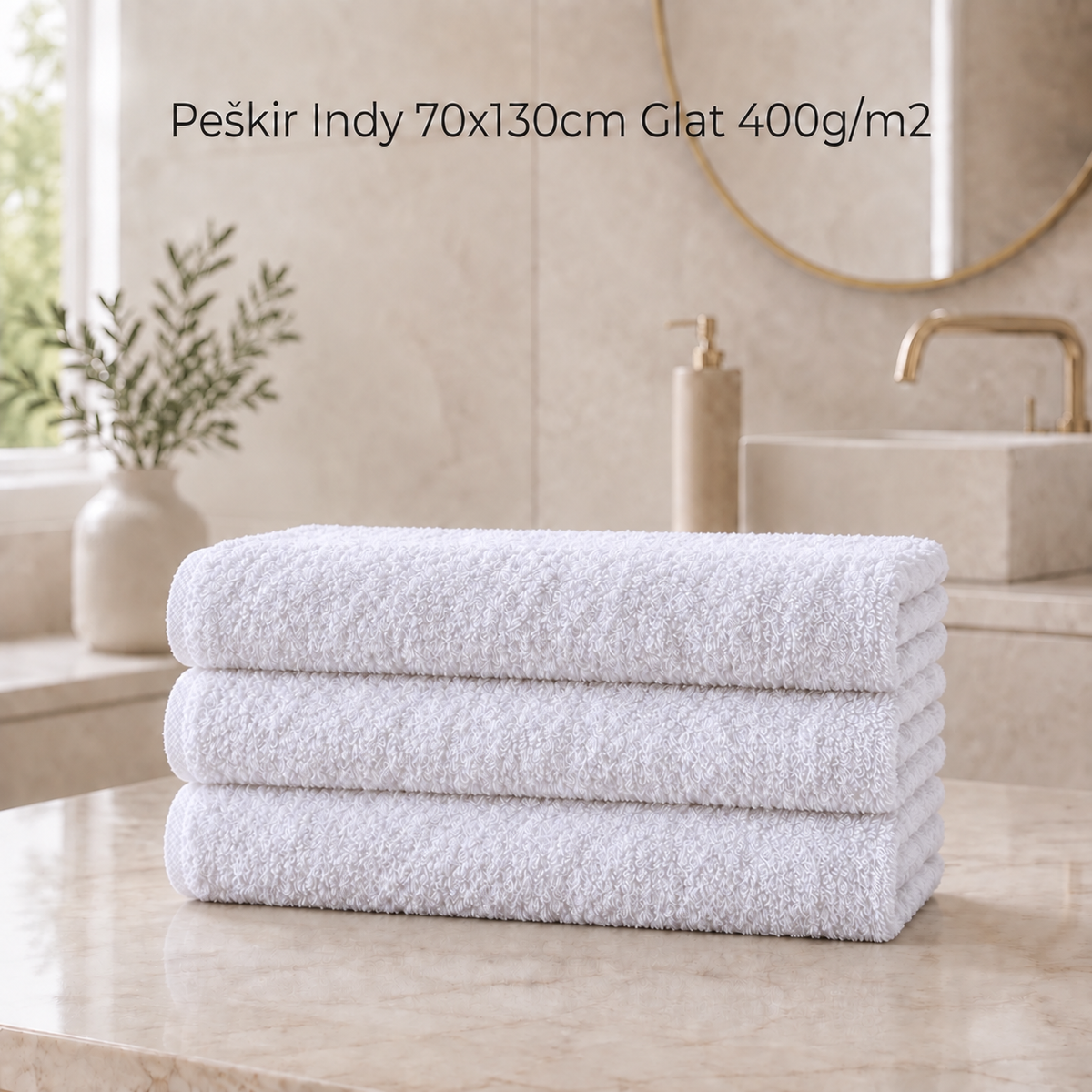 Peškir Indy 70x130cm Glat 400g/m2, 3kom