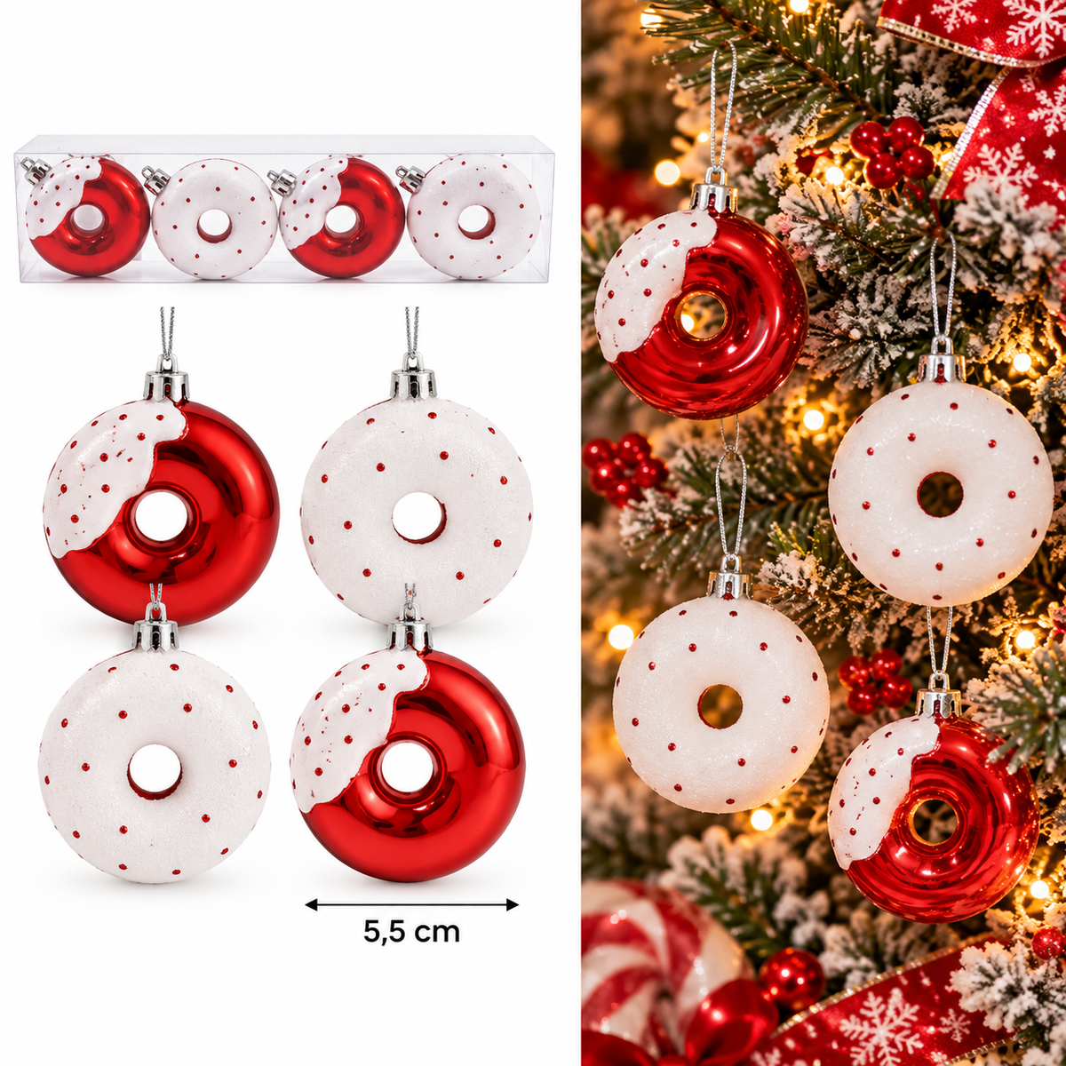 Plastični ukras set 4kom  5.5cm  50612