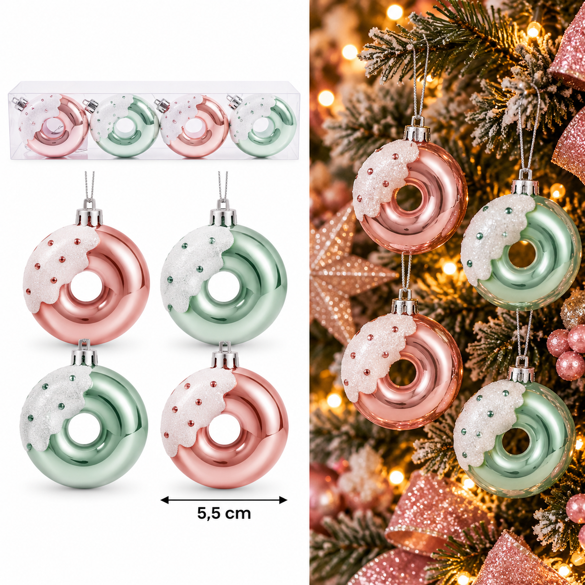 Plastični ukras set 4kom  5.5cm  50614