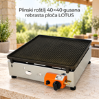 Plinski roštilj 40×40 gusana rebrasta ploča LOTUS