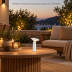 Polperro spoljna stona punjiva LED 3W bela