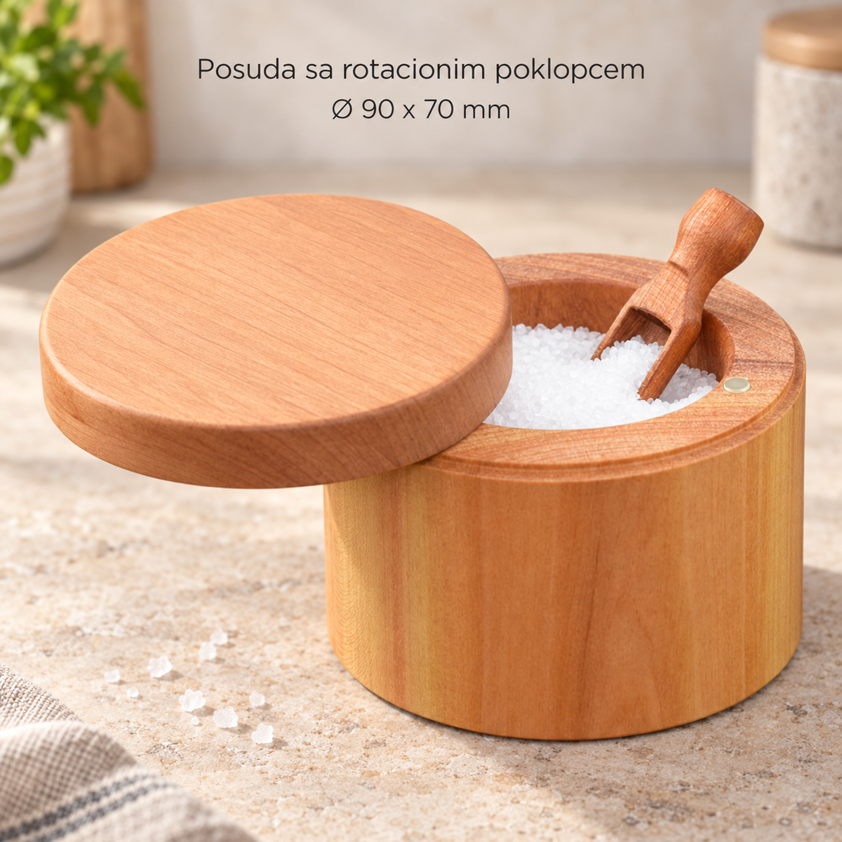 Posuda sa rotacionim poklopcem fi 90 x 70 mm