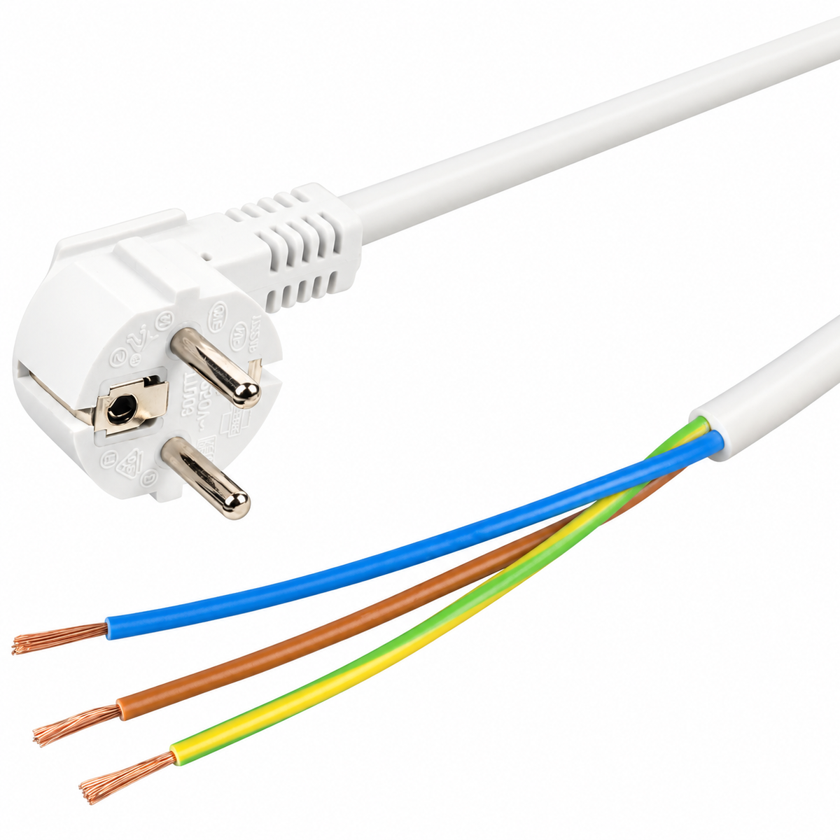 Produžni kabl, 5 utičnica, prekidač, 1.5mm², 3 met, beli NV 5K-3/WH/1.5