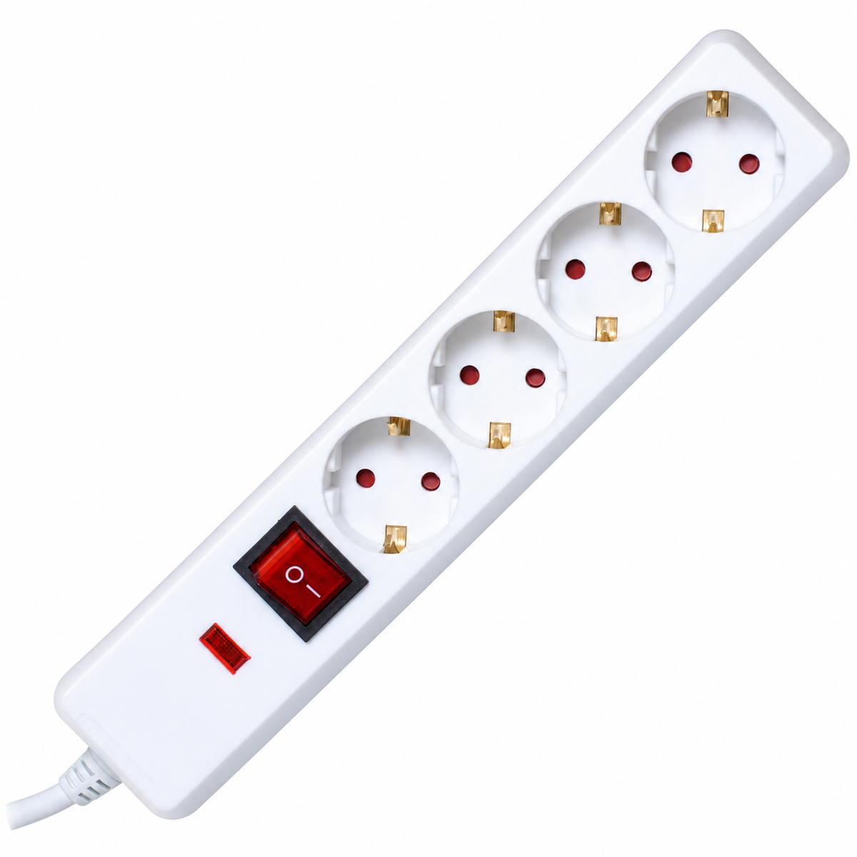 Produžni kabl sa zaštitom, 4 utičnica, 1.5mm2, 1.5 met, NVT 04K/WH