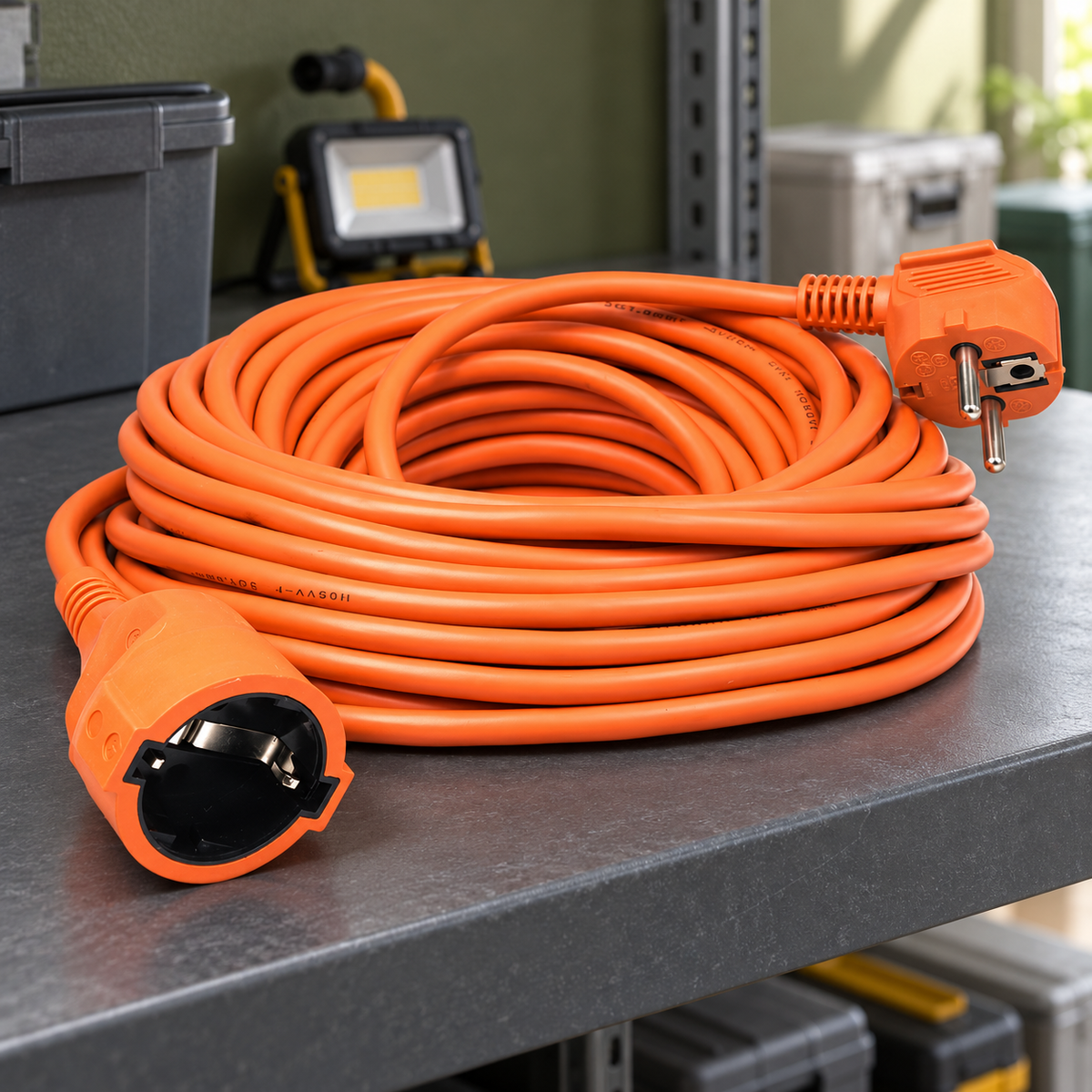 Produžni strujni kabl 1 utičnica, 30m, H05VV-F 3G 1,5mm² NV 2-30/OR/1.5