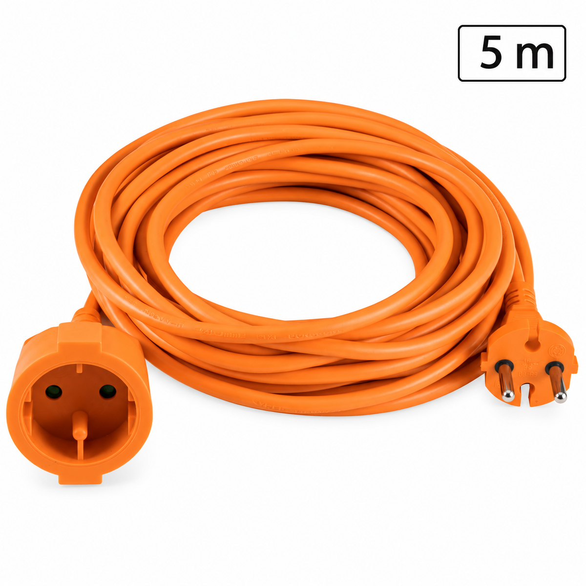 Produžni strujni kabl 1 utičnica, 5m, H05VV-F 3G 1,5mm2 NV 2-5/OR/1.5