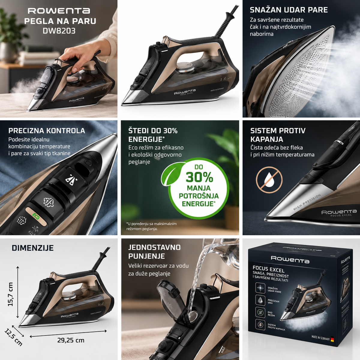 ROWENTA PEGLA NA PARU DW8203