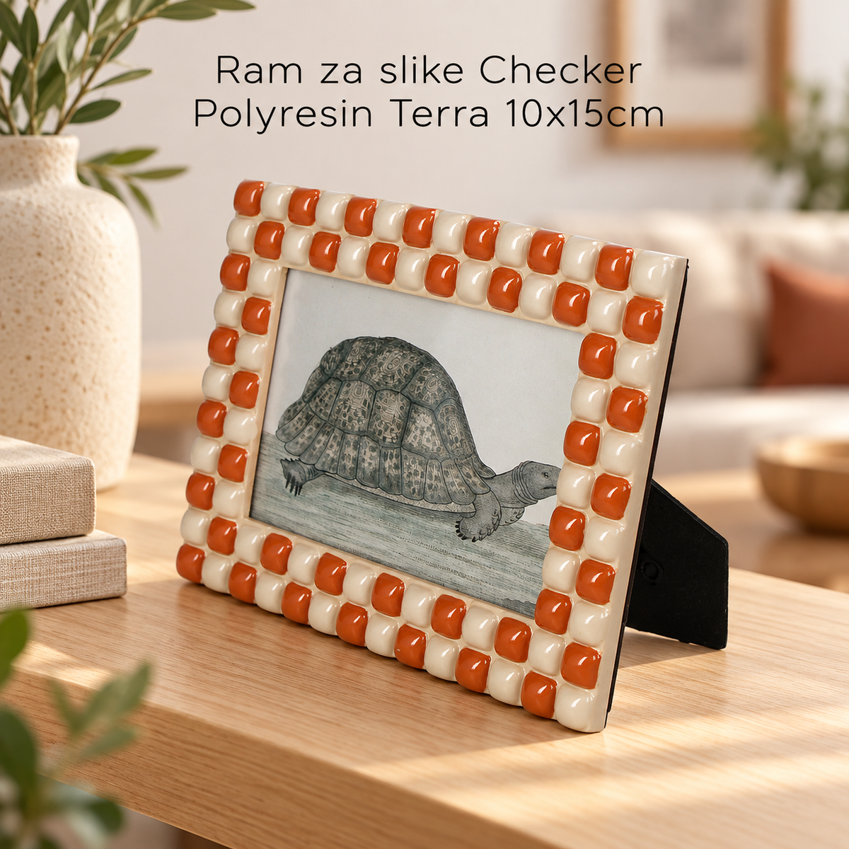 Ram za slike Checker Polyresin Terra 10x15cm