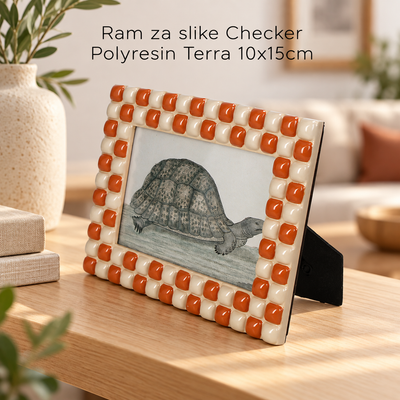 Ram za slike Checker Polyresin Terra 10x15cm