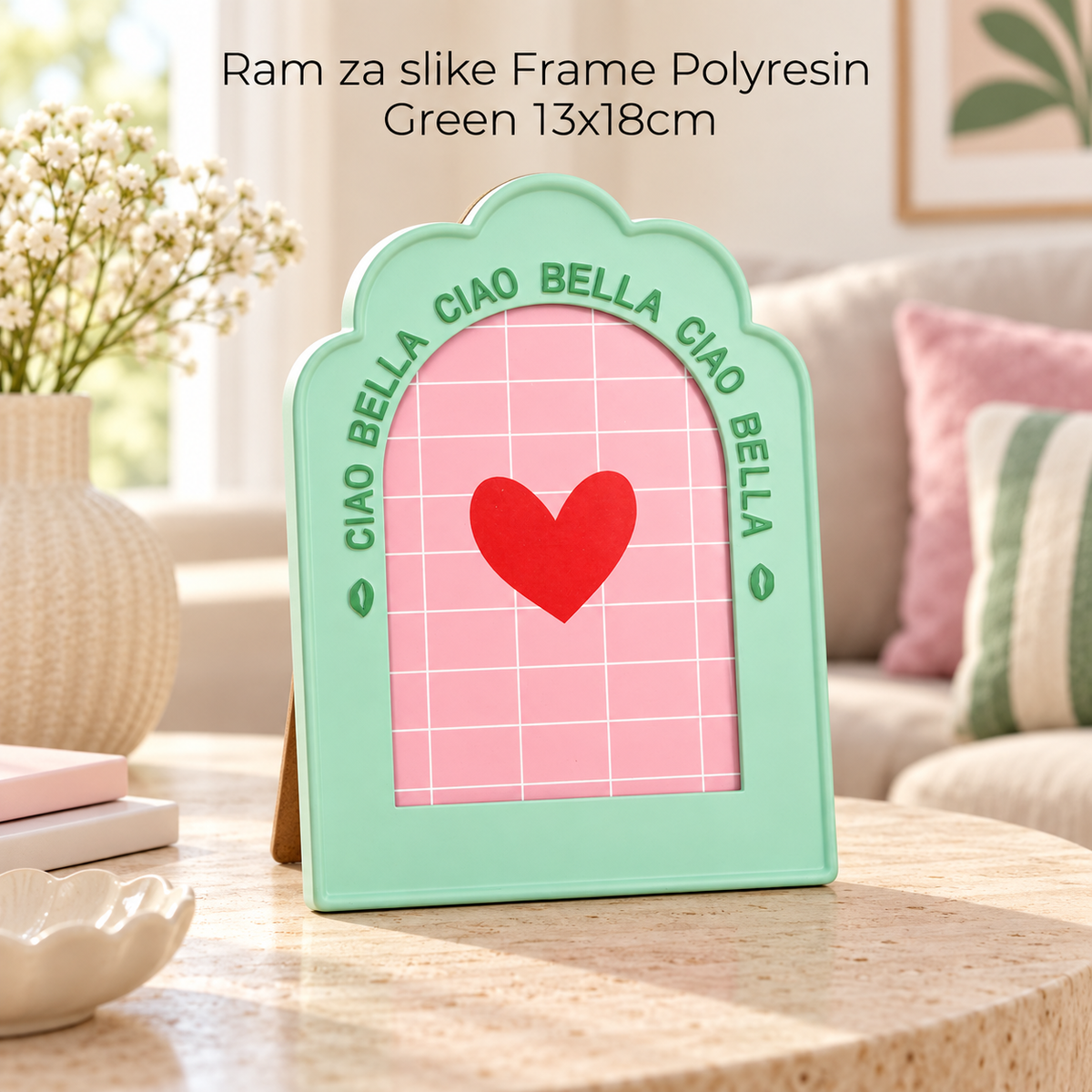 Ram za slike Frame Polyresin Green 13x18cm